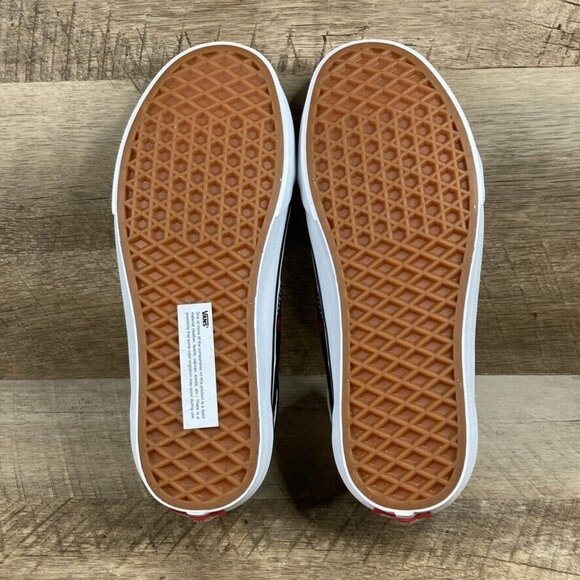 VANS Old Skool Hearts Love Black Red White RARE Shoes Sneakers Womens 8 NEW - Picture 8 of 9